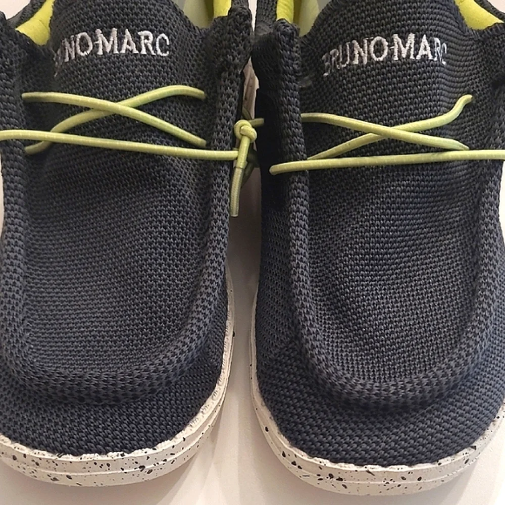 Bruno Marc Slip-On Fur Casual Loafer Unisex Knit Canvas Moccasin Sneaker Sz 3